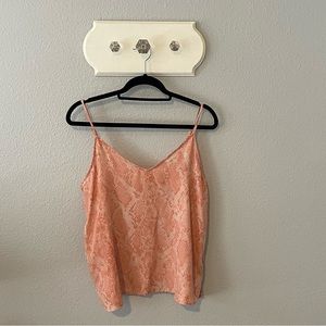 Snake print pink tank top.